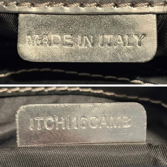 Burberry Gray/Metallic Nova Check Nylon & Patent Leather Easton Landscape Tote - Picture 12 of 14